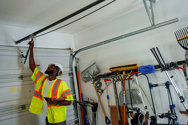 Professional Garage Door Panel Replacement technician working in West Salem, WI